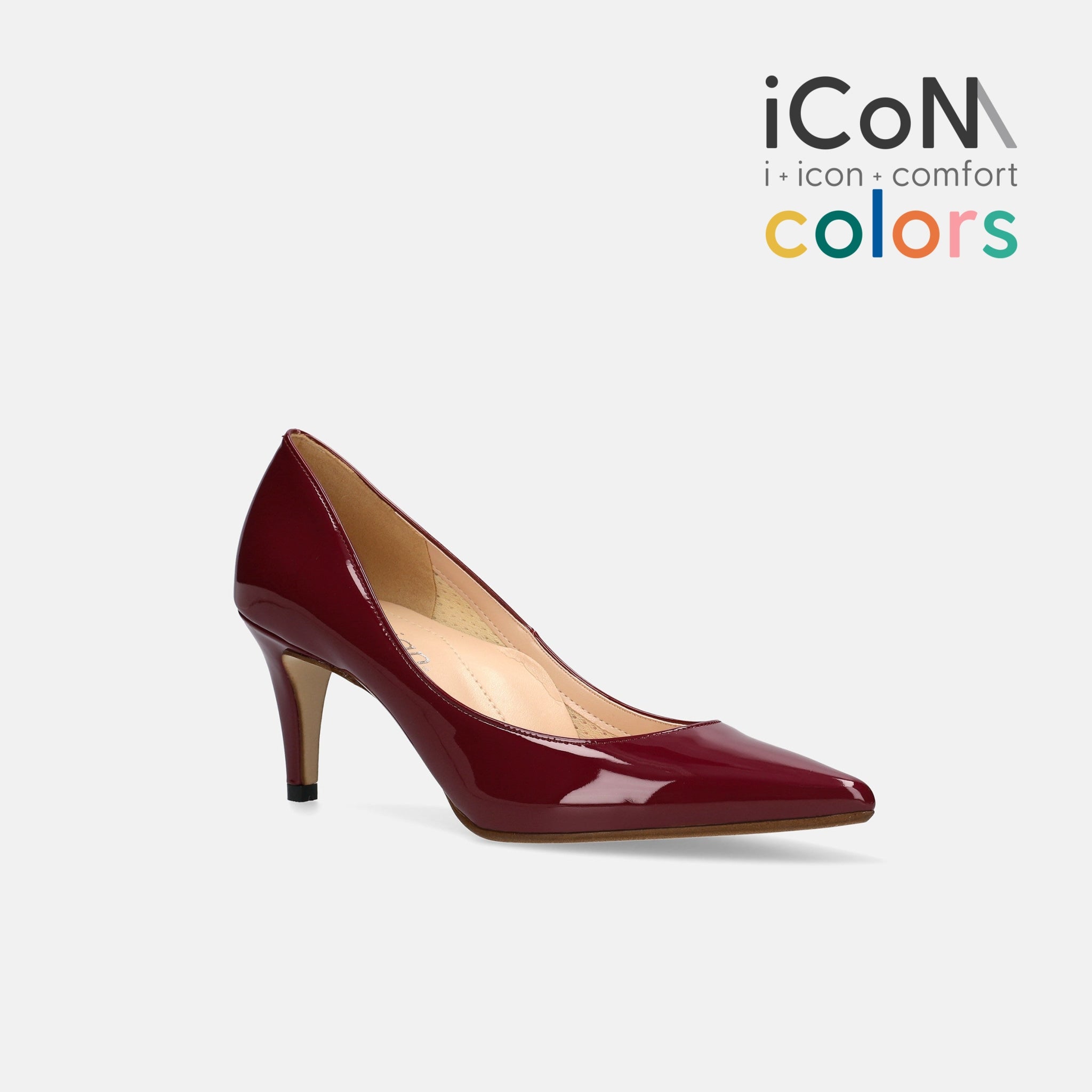 15%OFF：iCoN COLORS：ポインテッドトゥ エナメル パンプス（C76531