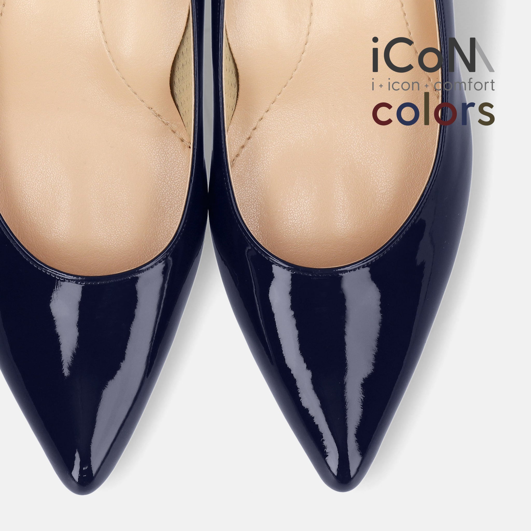 2024AW：iCoN COLORS：ポインテッドトゥ エナメル パンプス（C57171）クラシックネイビー – mamian マミアン公式通販サイト