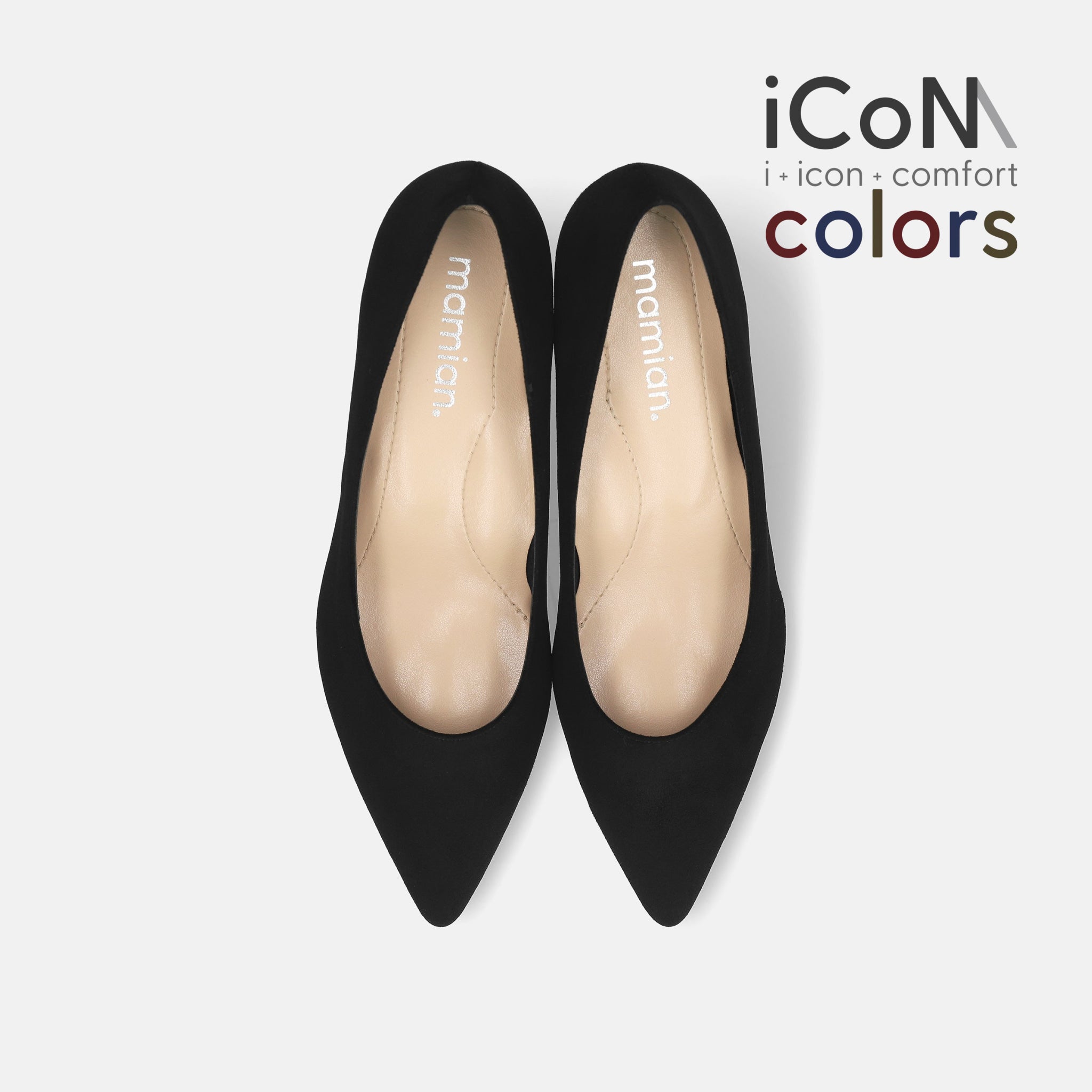 2024AW：iCoN COLORS：ポインテッドトゥ スエード パンプス（C57172）ブラックS – mamian マミアン公式通販サイト