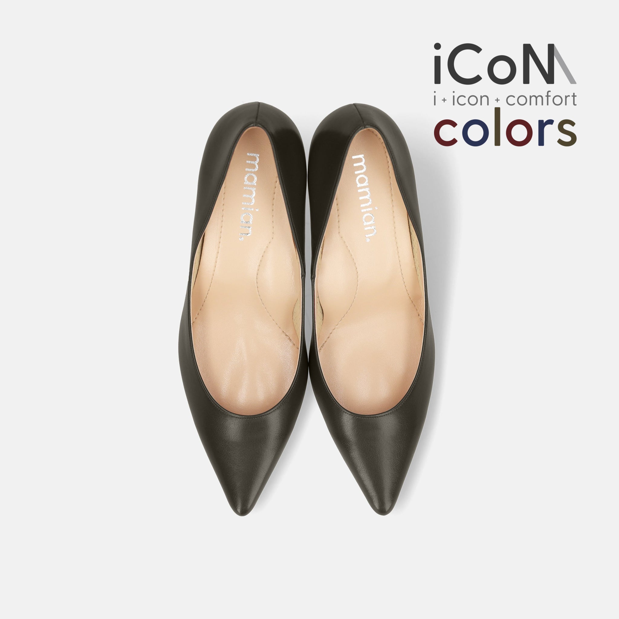 2024AW：iCoN COLORS：ポインテッドトゥ エナメル パンプス（C76531）ブラックE – mamian マミアン公式通販サイト