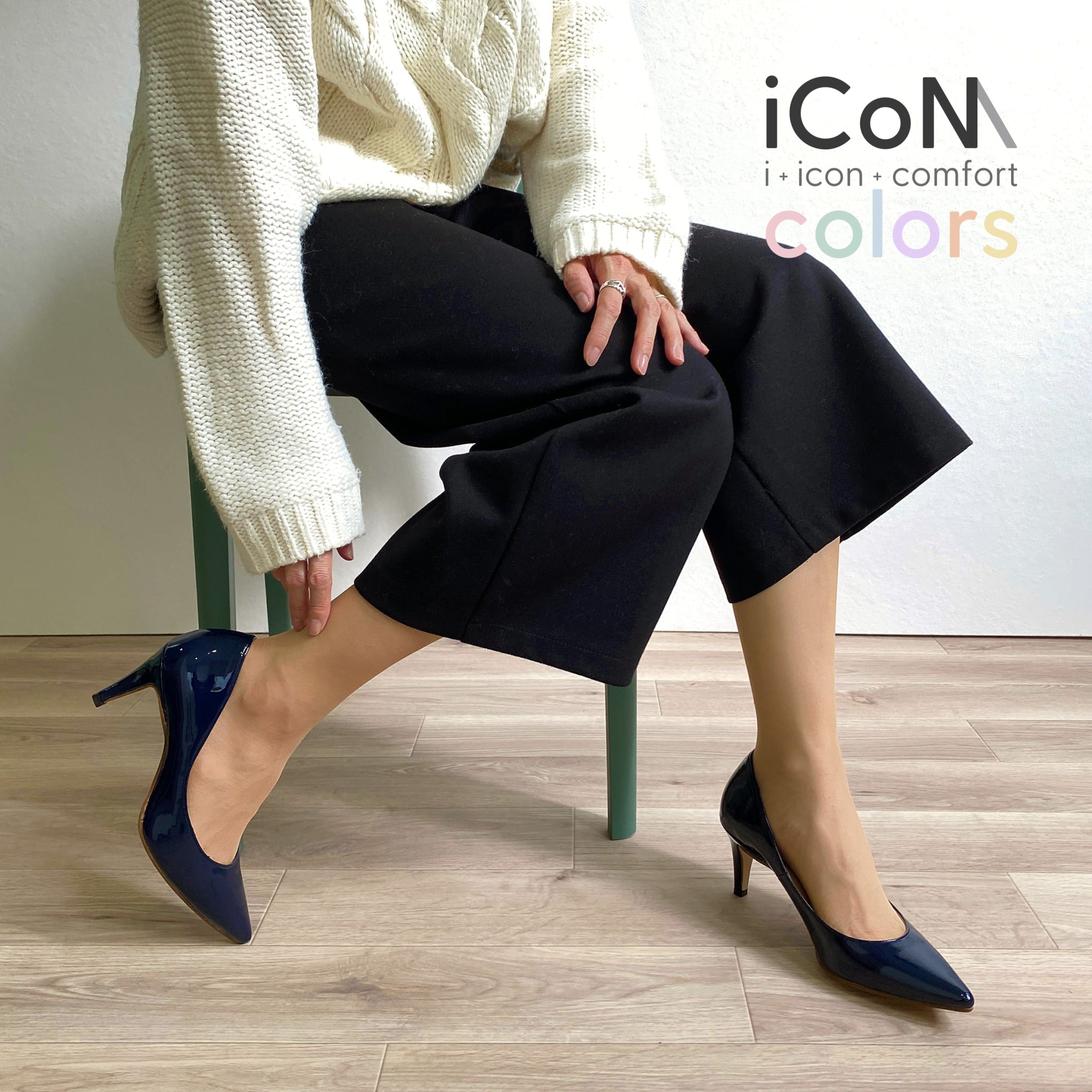 2024SS：iCoN COLORS：ポインテッドトゥ エナメル パンプス（C76531