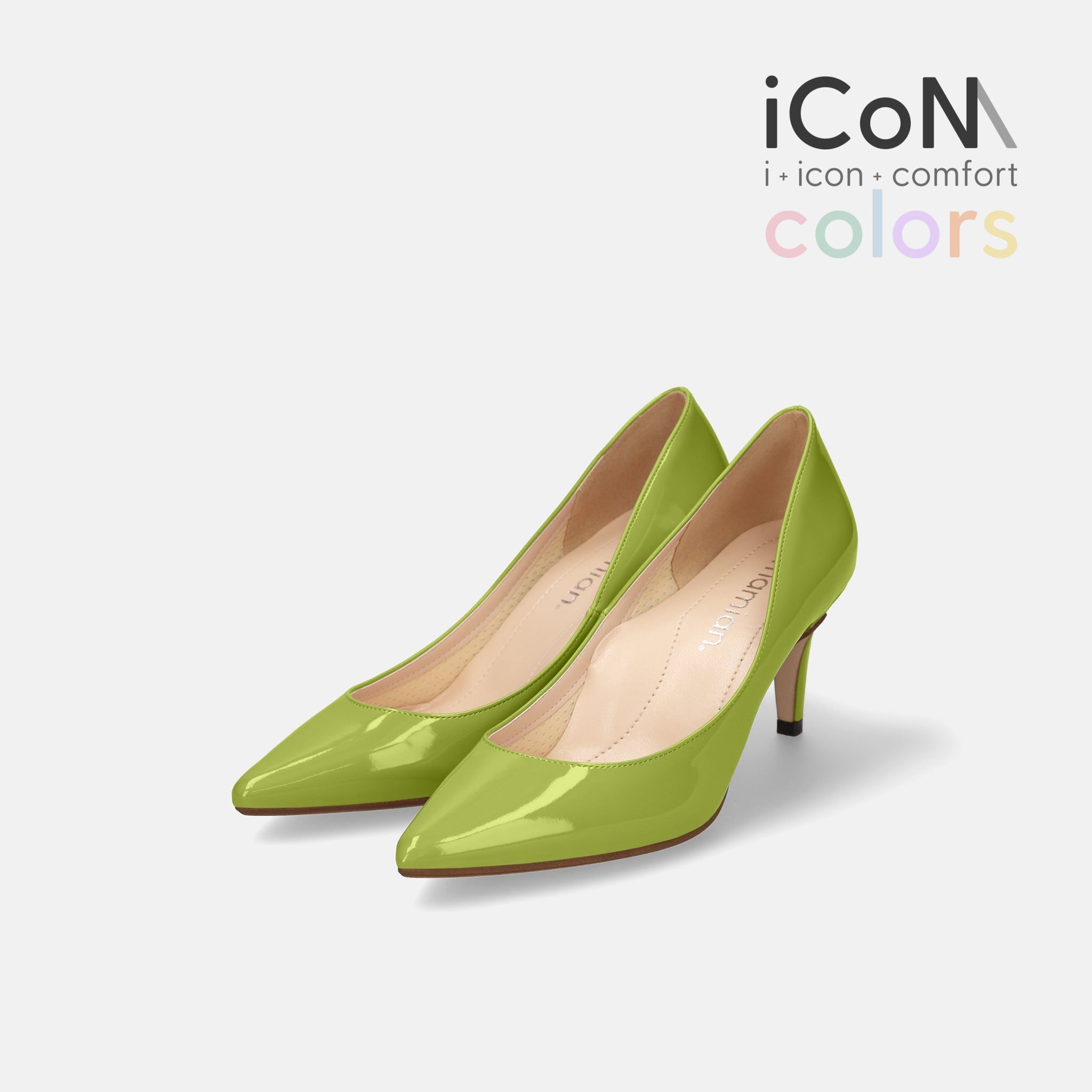 2024SS：iCoN COLORS：ポインテッドトゥ エナメル パンプス（C76531