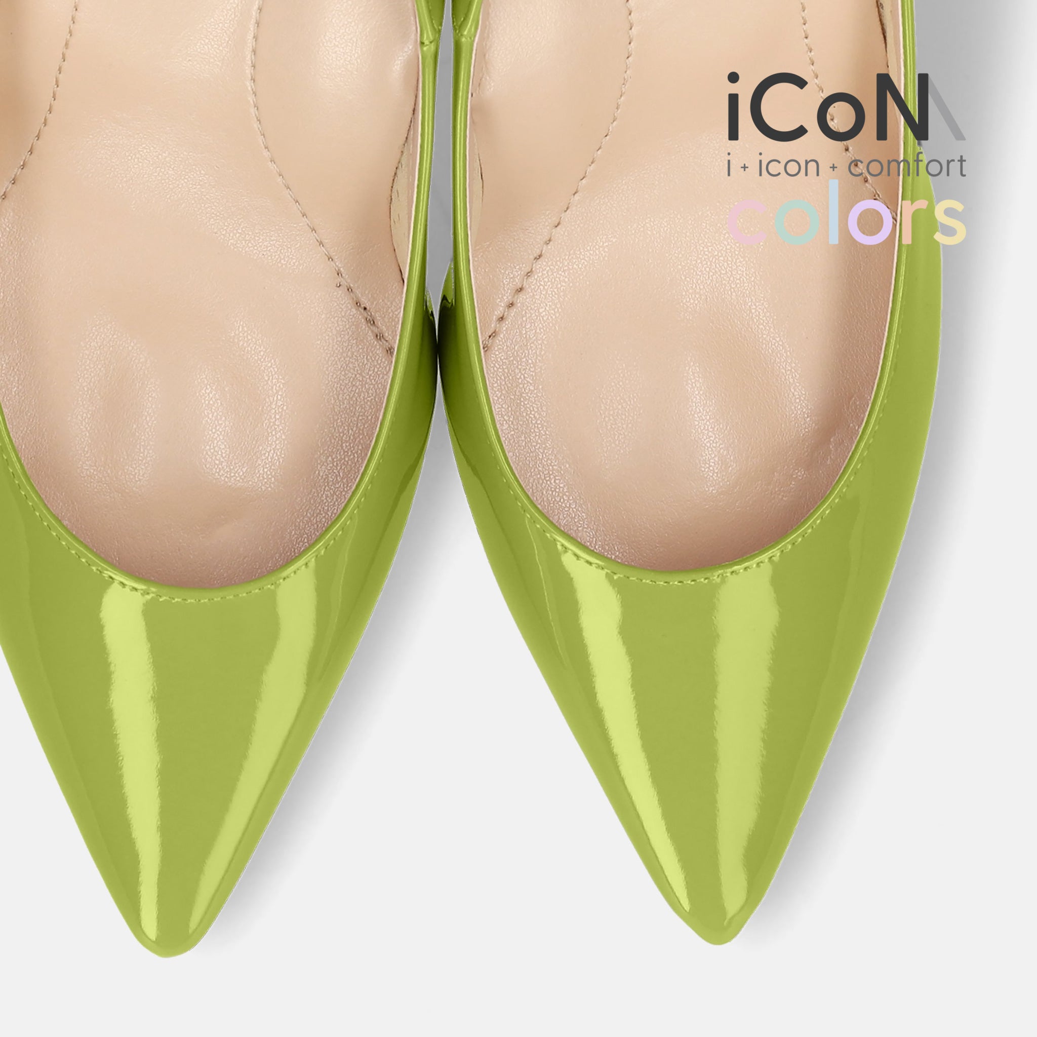 2024SS：iCoN COLORS：ポインテッドトゥ エナメル パンプス（C76531