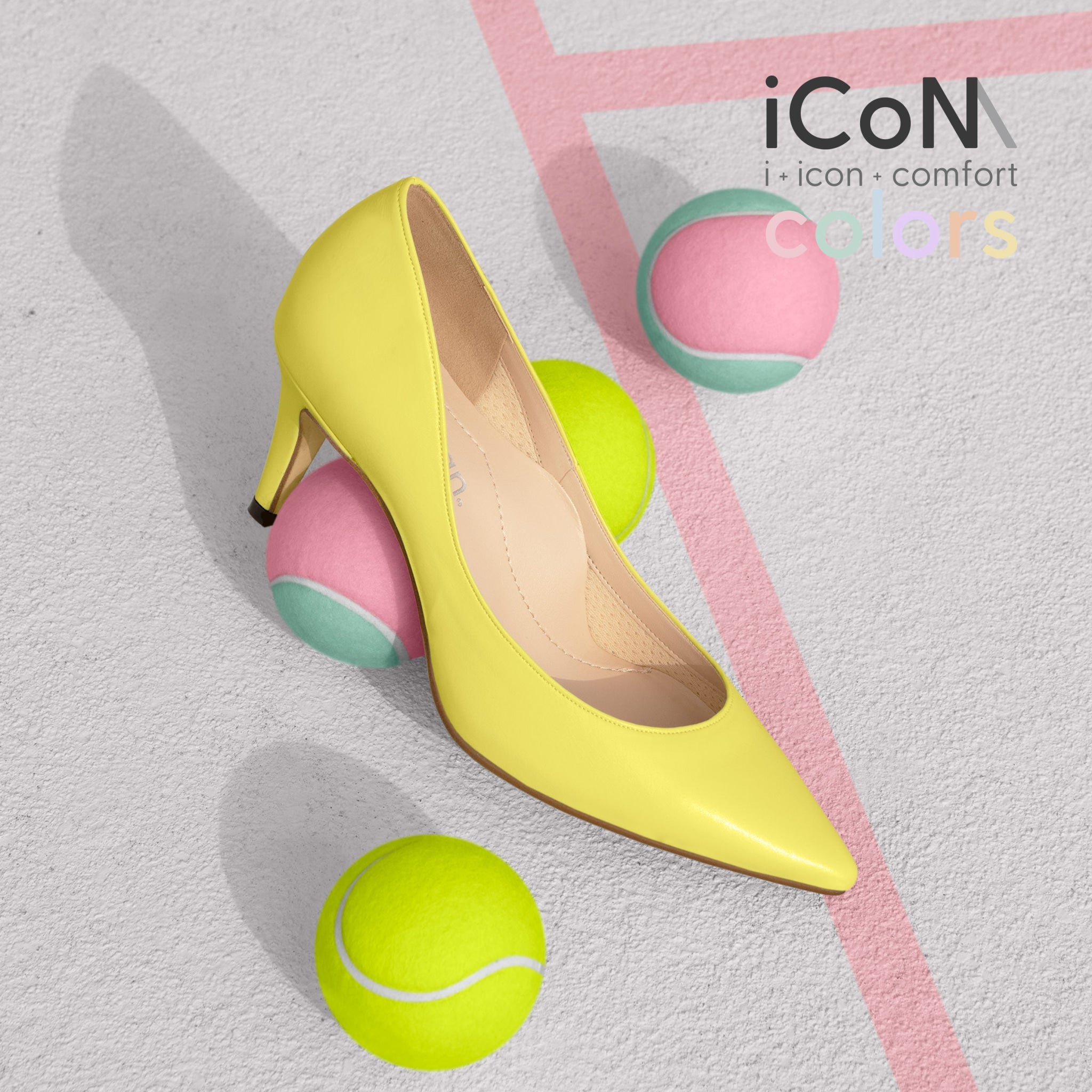 2024SS：iCoN COLORS：ポインテッドトゥ スムース パンプス（C76533