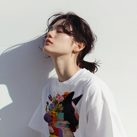 urday【Animal／trompe l'oeil】トロンプルイユ フォトTシャツ（2587346）ホワイト/urday（マミアン）