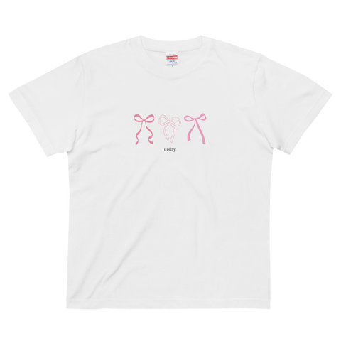 urday【Whimsical Ribbon Pink】Tシャツ（4455668）ホワイト/urday（マミアン）