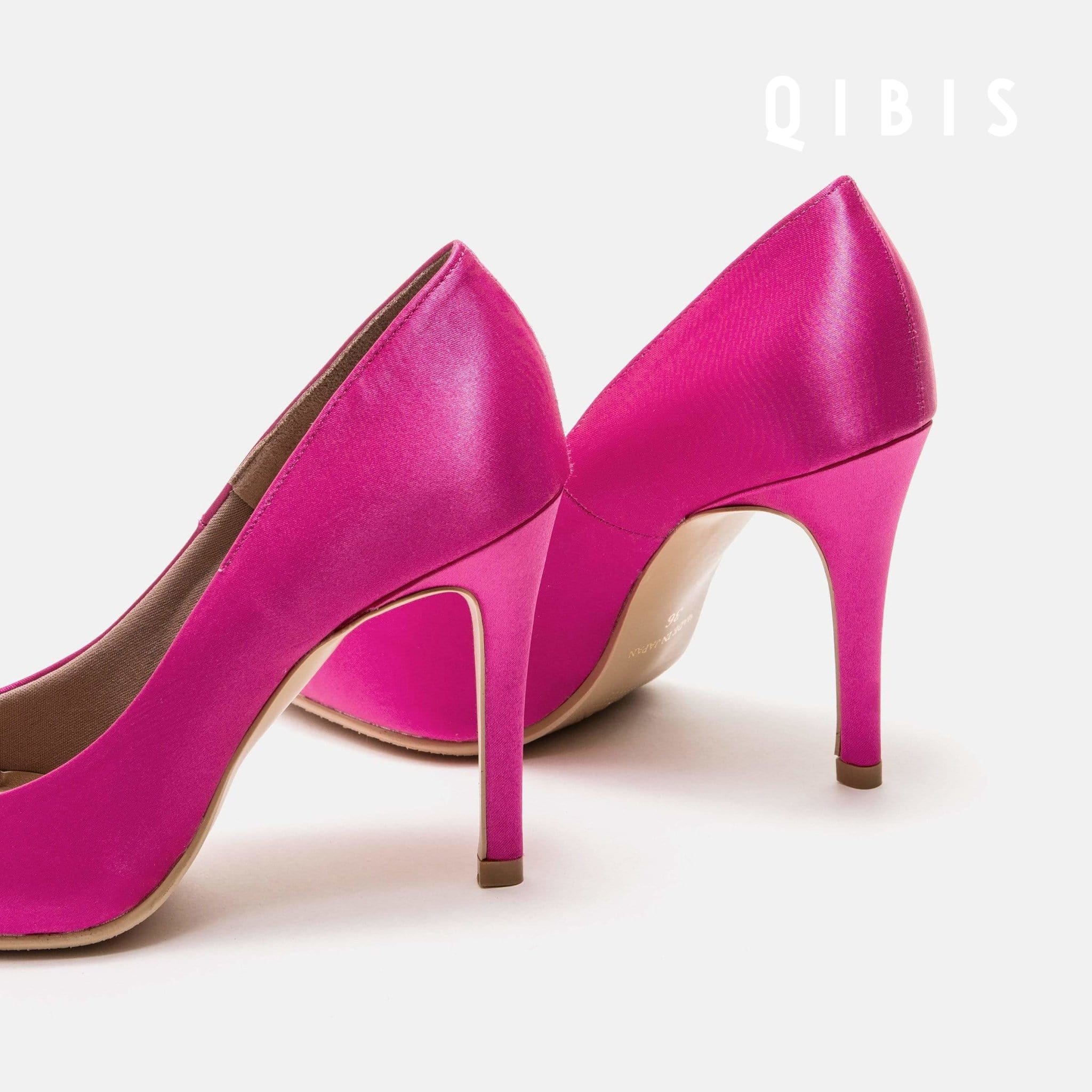 スェードレザー革カラー美品 キビス QIBIS スエードパンプス ハイヒール ブルー 靴 日本製